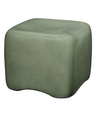 Jamie Young Cushion Concrete Stool In Green