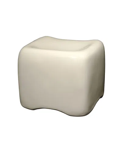 Jamie Young Cushion Concrete Stool In White