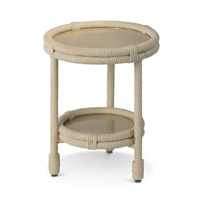 Jamie Young Delta Side Table In White