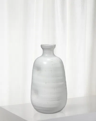 JAMIE YOUNG DIMPLE VASE IN MATTE WHITE CERAMIC