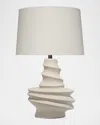 Jamie Young Dune Ceramic Table Lamp With Linen Shade