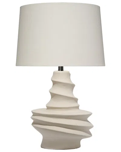 Jamie Young Dune Ceramic Table Lamp With Linen Shade In Neutral