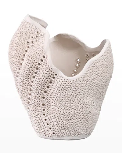 Jamie Young Eclipse Vase In White