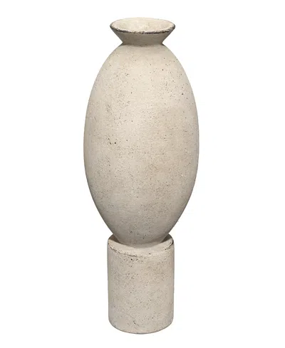 Jamie Young Elavated Ceramic Decorative Vase In White