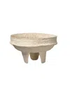 Jamie Young Field Cotton Mache Low Decorative Bowl In Neutral