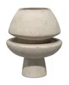 Jamie Young Foundation Decorative Ceramic Vase In Neutral