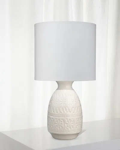 Jamie Young Frieze Table Lamp In White