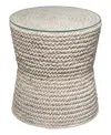 Jamie Young Grain Braided Side Accent Table In Neutral
