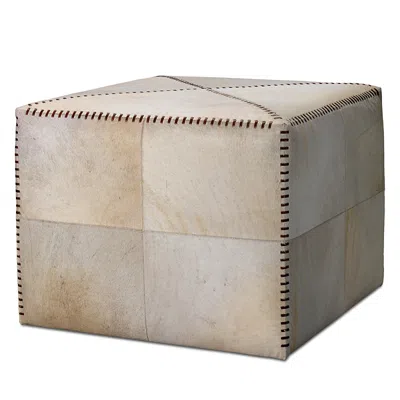 JAMIE YOUNG HAIR ON HIDE OTTOMAN