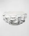 Jamie Young Helios Ceramic Decorative Bowl In White Ceramic