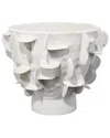 Jamie Young Helios Ceramic Decorative Vase In White