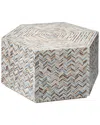Jamie Young Hepburn Mother-of-pearl Hexagon Coffee Table
