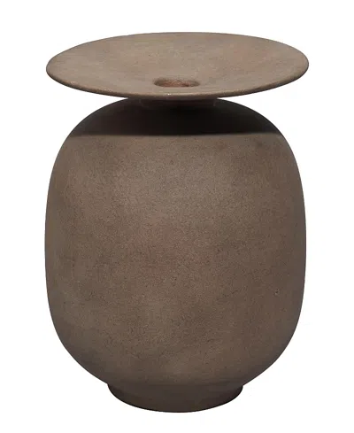 Jamie Young Highland Decorative Ceramic Vase In Brown