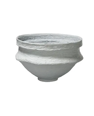 Jamie Young Landscape Cotton Mache Large Decorative Bowl In Blue