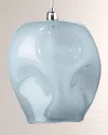 Jamie Young Large Dimple Blue Glass Pendant In Blue