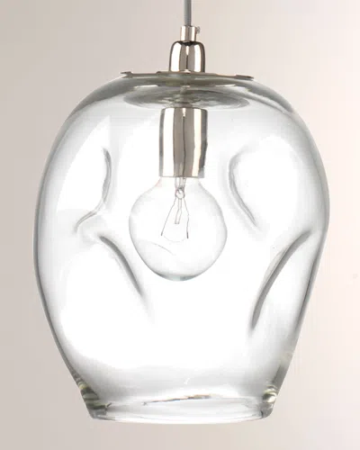 Jamie Young Large Dimple Clear Glass Pendant