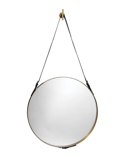 Jamie Young Large Round Mirror In Gold
