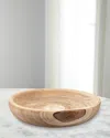 Jamie Young Laurel Wooden Bowl In Natural Wood