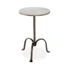 Jamie Young Left Bank Marble Table In Silver