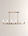 Jamie Young Linear 8-light Chandelier In Antique Brass