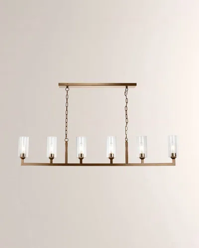 Jamie Young Linear 8-light Chandelier In Gold