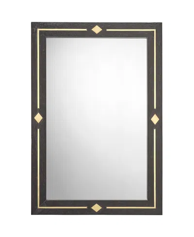Jamie Young Lloyd Wood Rectangle Mirror In Black