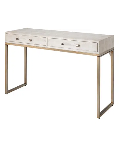 Jamie Young Logan Wood Console Table In White