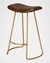 Jamie Young Luke Leather Counter Stool