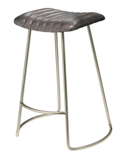 Jamie Young Luke Leather Counter Stool