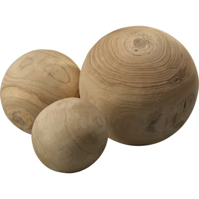 Jamie Young Malibu Wood Spheres In Brown