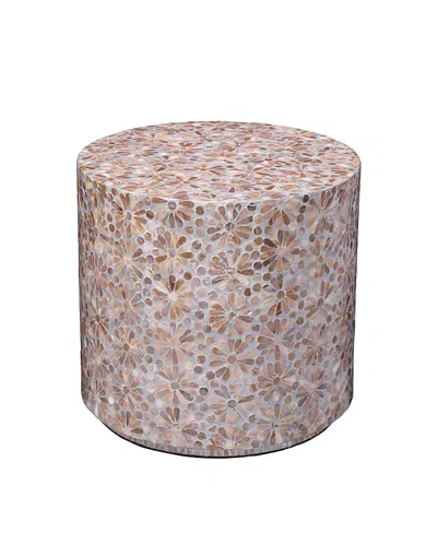 Jamie Young Marigold Mother Of Pearl Side Table In Pink