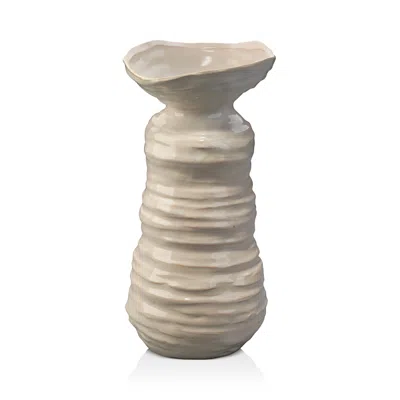Jamie Young Marine Ceramic Decorative Vase In White
