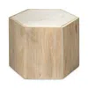 Jamie Young Medium Argon Hexagon Side Table In Cream