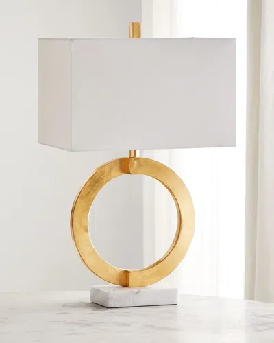 Jamie Young Metal Ring Table Lamp In Gold