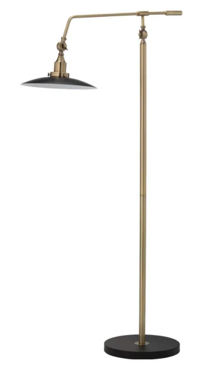 Jamie Young Mid-century Modern 1-light Floor Lamp In Gold