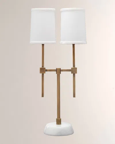 Jamie Young Minerva Twin Shade Console Lamp In Gold