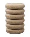 Jamie Young Mojave Wood Side Table In Neutral