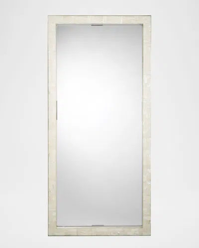 Jamie Young Monroe Mother-of-pearl Rectangle Floor Mirror, 60" In Neutral