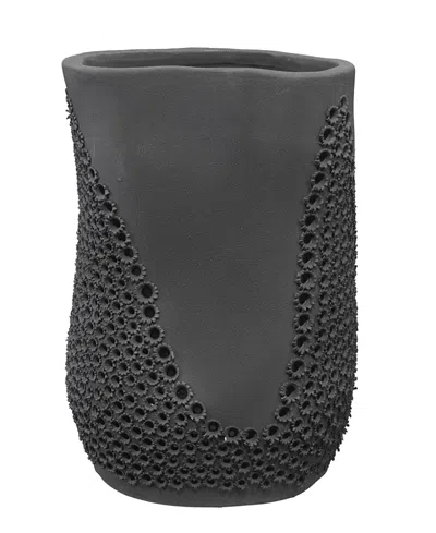 Jamie Young Moonrise Porcelain Decorative Vase In Black