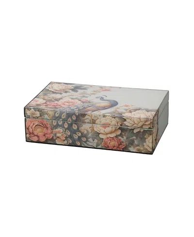 Jamie Young Mural Decorative Lacquered Box In Neutral