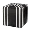 Jamie Young Nantucket Criss Cross Hide Ottoman In Black