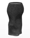 Jamie Young Night Sky Vase In Matte Black Porcelain