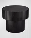 Jamie Young Notch Round Side Table In Black