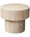 Jamie Young Notch Round Side Table In White