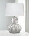 Jamie Young Oceane 27in Gourd Table Lamp In White