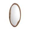 Jamie Young Organic Oval Mirror In Brown