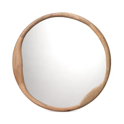 Jamie Young Organic Round Mirror In Gold