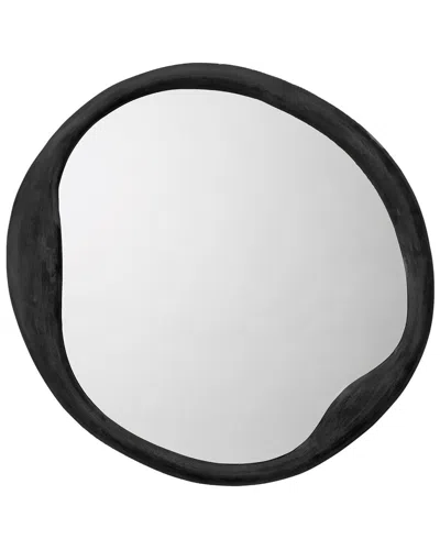 Jamie Young Organic Round Mirror In Black