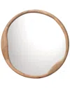 Jamie Young Organic Round Mirror In Brown