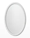 Jamie Young Ovation Oval Mirror In Textured White Resin